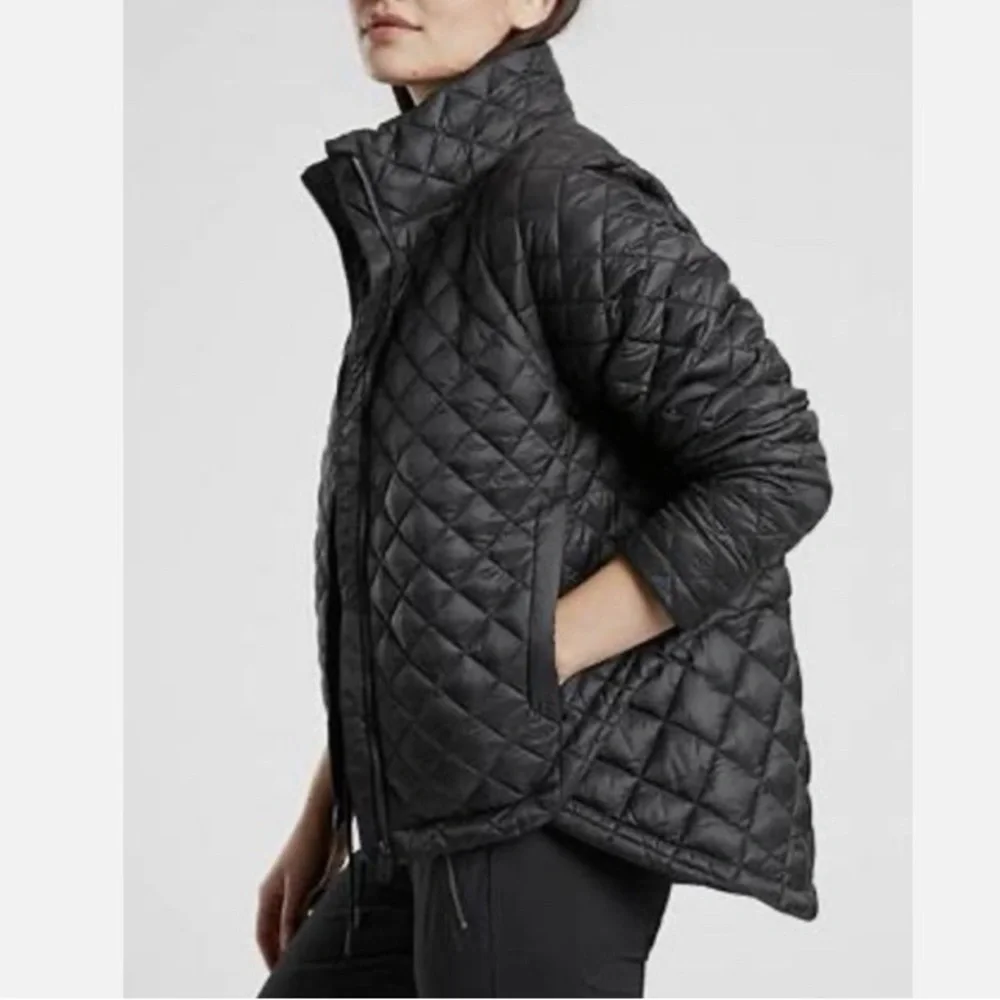 New: Athleta Whisper Featherless Jacket. Black. Size Small
